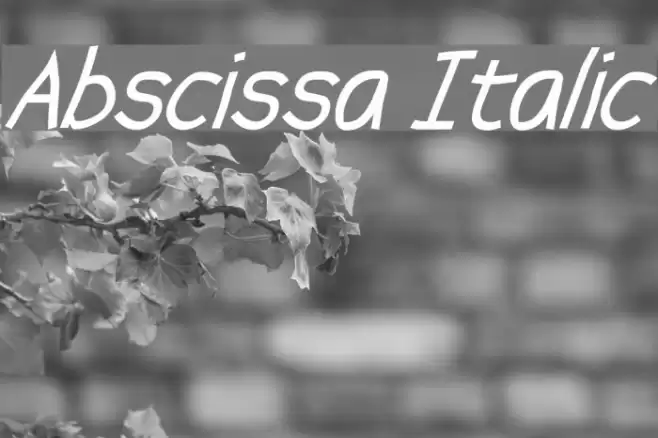 Abscissa Italic フォント examples