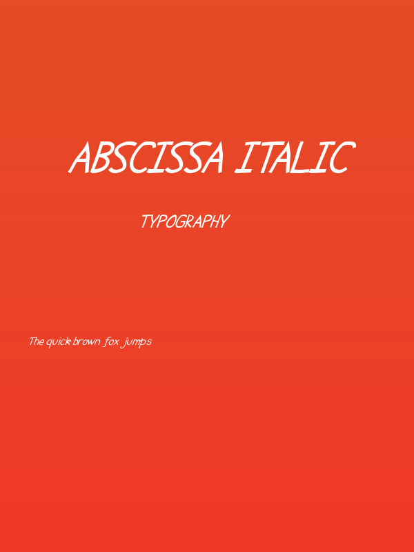 Abscissa Italic Poster