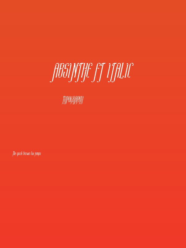 Absinthe FT Italic Poster