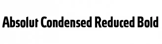 Absolut Condensed Reduced Bold  नि: शुल्क फ़ॉन्ट्स डाउनलोड