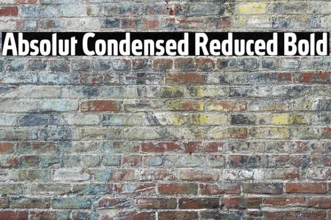 Absolut Condensed Reduced Bold Example 3