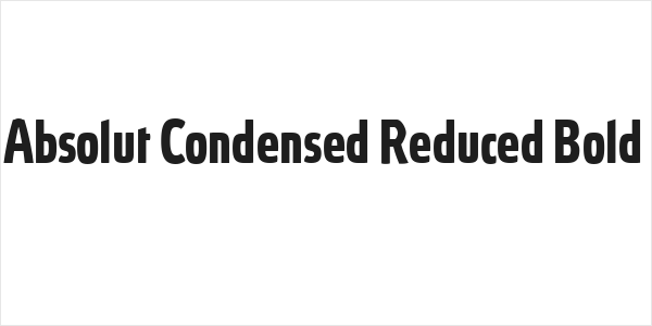 Absolut Condensed Reduced Bold Logo
