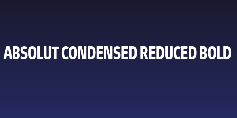 Absolut Condensed Reduced Bold Social Header