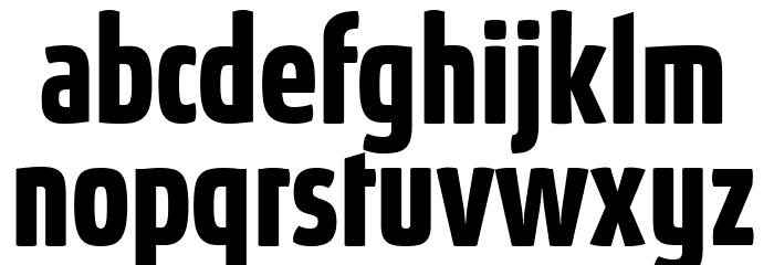 Absolut Condensed Reduced Bold Font LOWERCASE