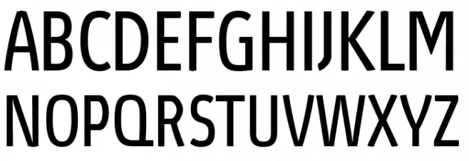 Absolut Condensed Reduced Book Font Litere mari