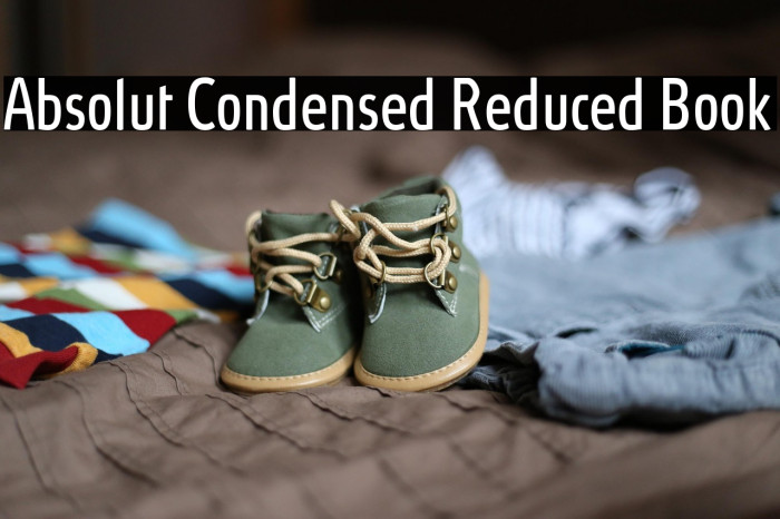 Absolut Condensed Reduced Book Example 1