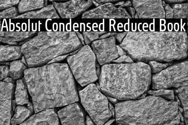 Absolut Condensed Reduced Book Шрифта examples