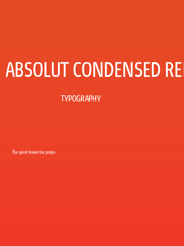 Absolut Condensed Reduced Book Poster