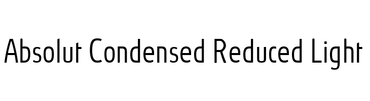 Absolut Condensed Reduced Light  免费字体下载