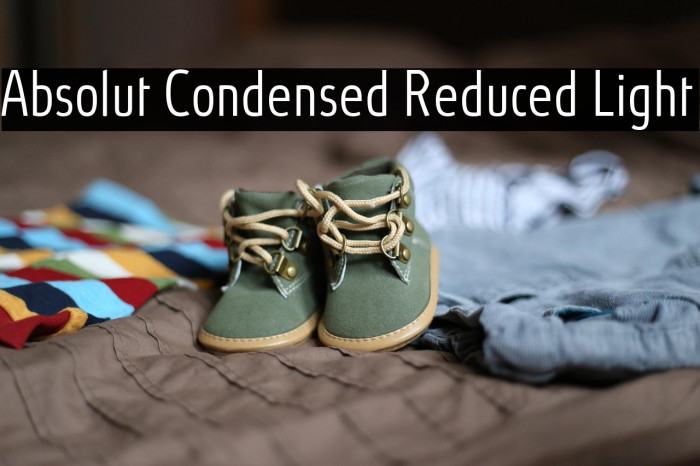 Absolut Condensed Reduced Light Example 2