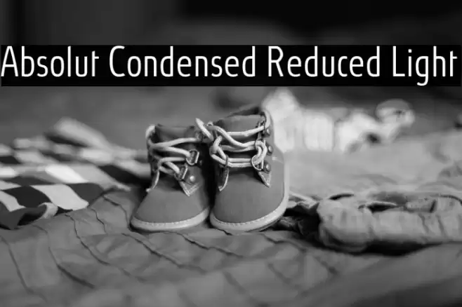 Absolut Condensed Reduced Light Font examples