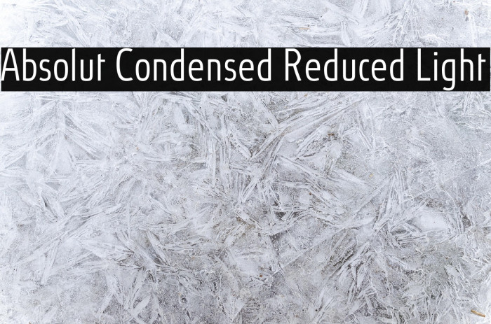 Absolut Condensed Reduced Light Example 3