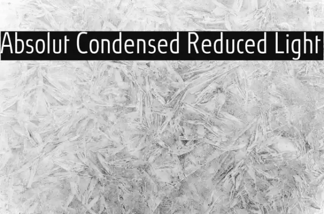 Absolut Condensed Reduced Light Font examples