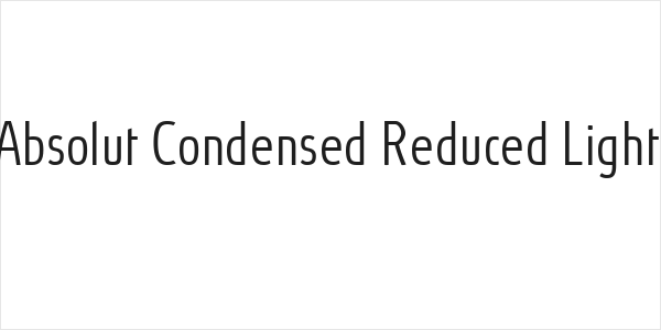 Absolut Condensed Reduced Light Logo