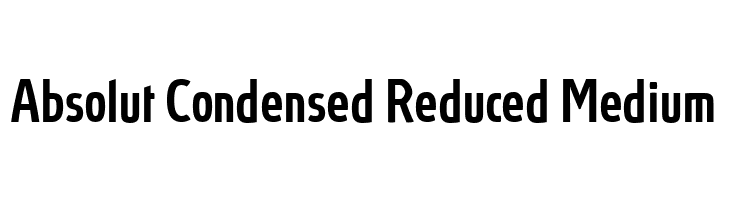 Absolut Condensed Reduced Medium  免费字体下载