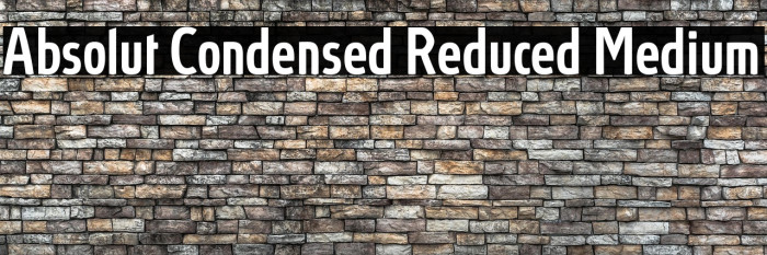 Absolut Condensed Reduced Medium Example 3