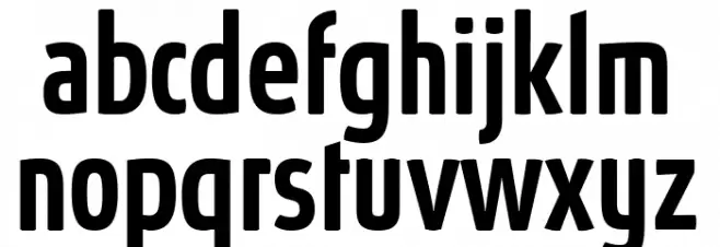 Absolut Condensed Reduced Medium Schriftart Kleinbuchstaben