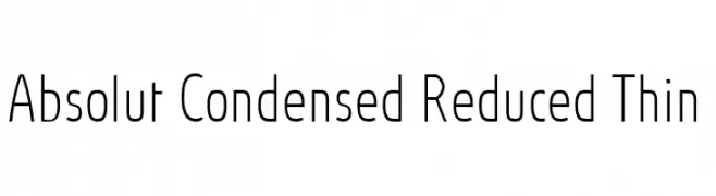 Absolut Condensed Reduced Thin  フリーフォントのダウンロード