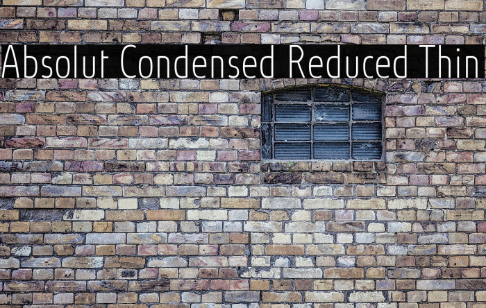 Absolut Condensed Reduced Thin Example 1