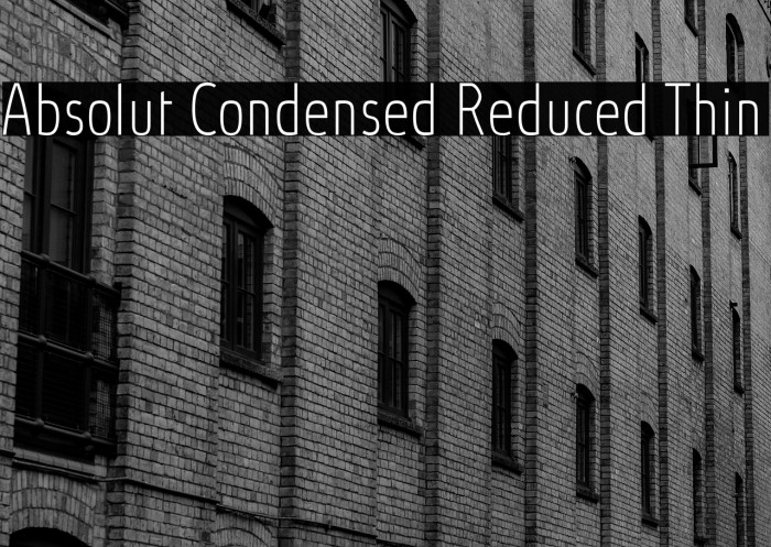 Absolut Condensed Reduced Thin Example 2