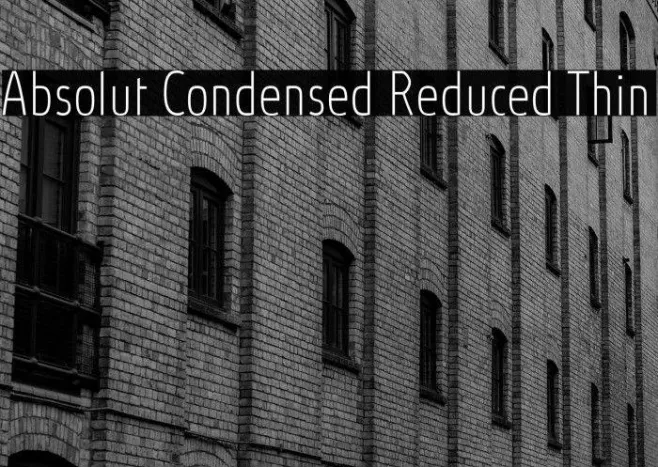Absolut Condensed Reduced Thin Example 2