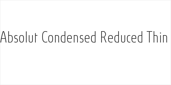 Absolut Condensed Reduced Thin Logo