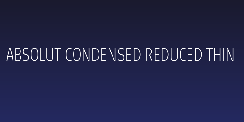 Absolut Condensed Reduced Thin Social Header