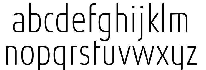 Absolut Condensed Reduced Thin Font LOWERCASE