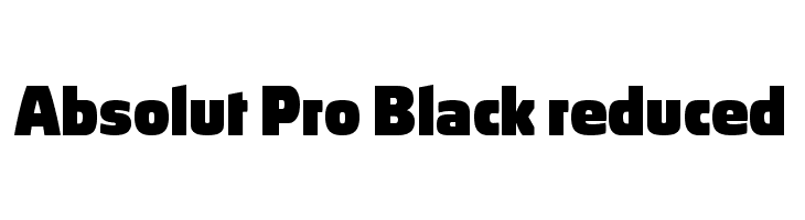 Absolut Pro Black reduced Font
