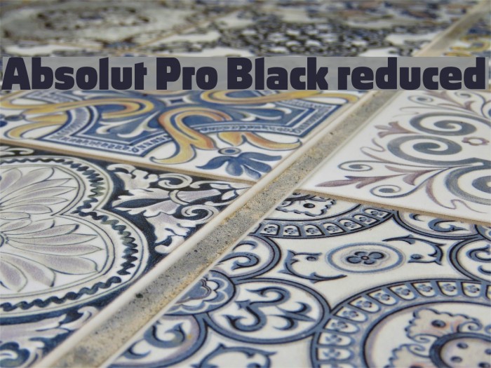 Absolut Pro Black reduced Font examples