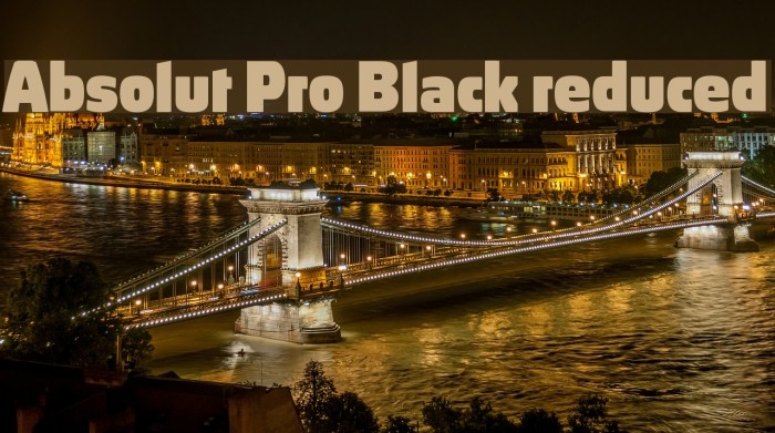 Absolut Pro Black reduced Font examples
