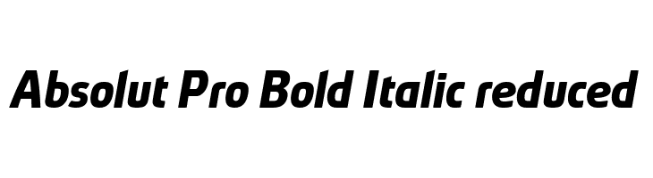 Absolut Pro Bold Italic reduced Font