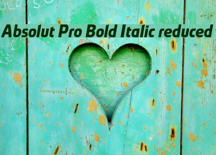 Absolut Pro Bold Italic reduced Font examples