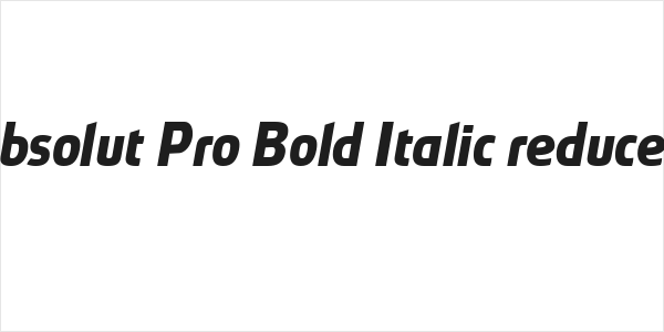 Absolut Pro Bold Italic reduced Logo