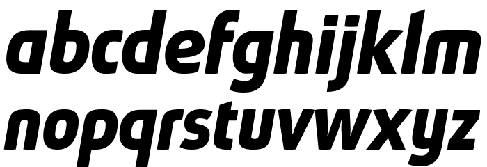 Absolut Pro Bold Italic reduced Font LOWERCASE
