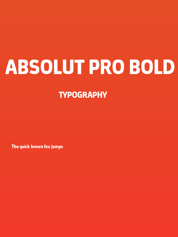 Absolut Pro Bold reduced Poster