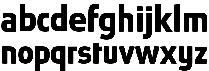 Absolut Pro Bold reduced Font LOWERCASE