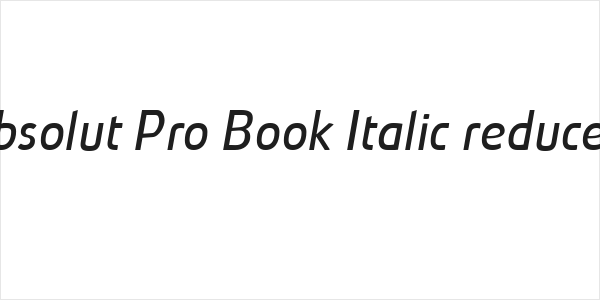 Absolut Pro Book Italic reduced Logo
