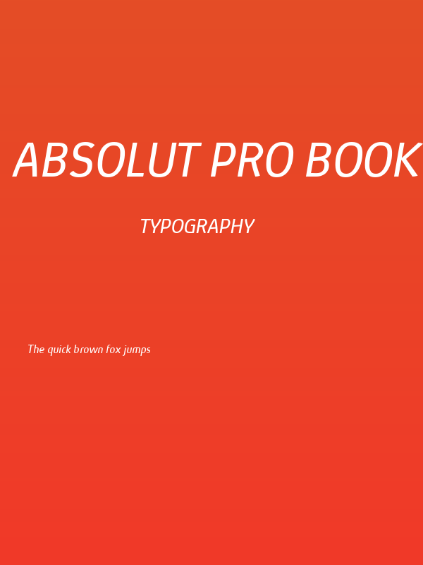 Absolut Pro Book Italic reduced Poster