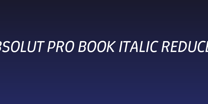 Absolut Pro Book Italic reduced Social Header