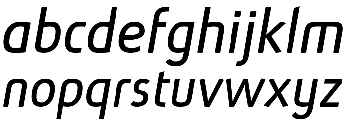 Absolut Pro Book Italic reduced Font LOWERCASE
