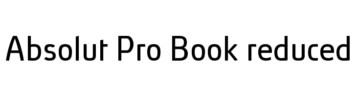 Absolut Pro Book reduced Font