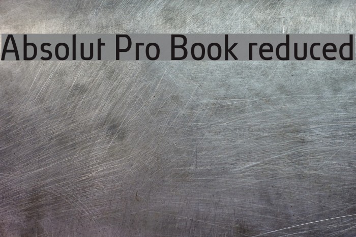 Absolut Pro Book reduced Font examples