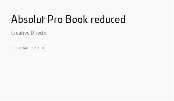 Absolut Pro Book reduced Business Card
