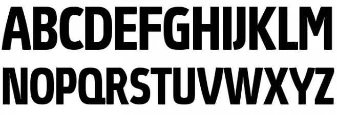 Absolut Pro Condensed Bold reduced Schriftart Groß