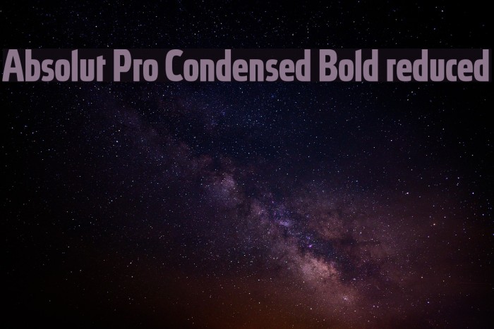 Absolut Pro Condensed Bold reduced Font examples