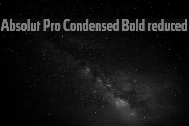 Absolut Pro Condensed Bold reduced Font examples