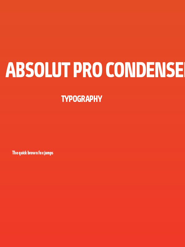 Absolut Pro Condensed Bold reduced Poster