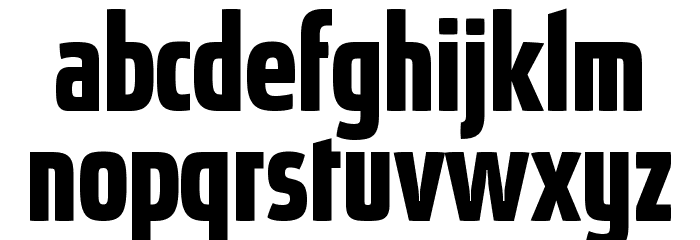 Absolut Pro Condensed Bold reduced Font LOWERCASE