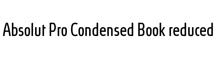 Absolut Pro Condensed Book reduced Font